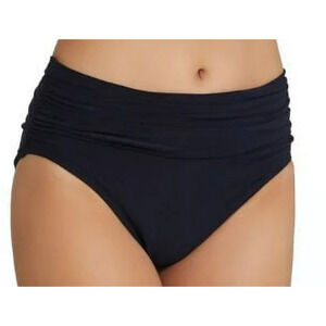 MagicSuit Black Jersey Shirred Bikini Swim Bottom, NWT, Size 12